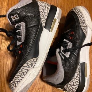 Kid Air Jordan 3 retro OG black/fire cement grey